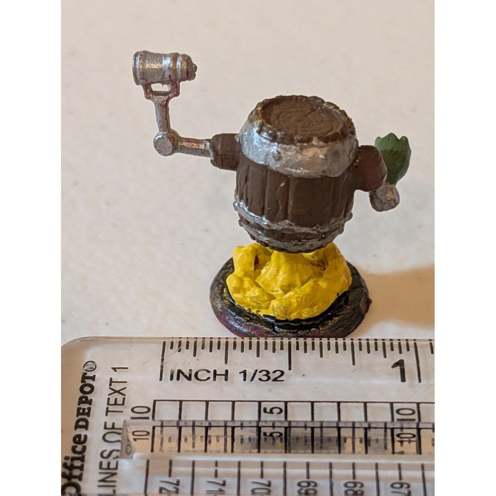Hand-Painted D&D Miniature Barrel Monster 3/4" Tall 1" Wide – Custom Base - Picture 5 of 5